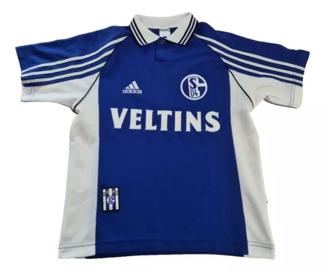 FC Schalke Trikot S04 Saison 1998/99 Gr. S Adidas Veltins Retro