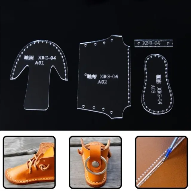 Leather Shoes Acrylic Templates Handmade Mold DIY Boots Template  Sewing Tool