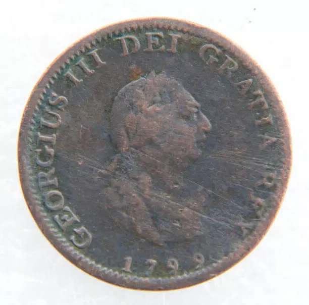 1799 George III One 1 Farthing Coin Britannia