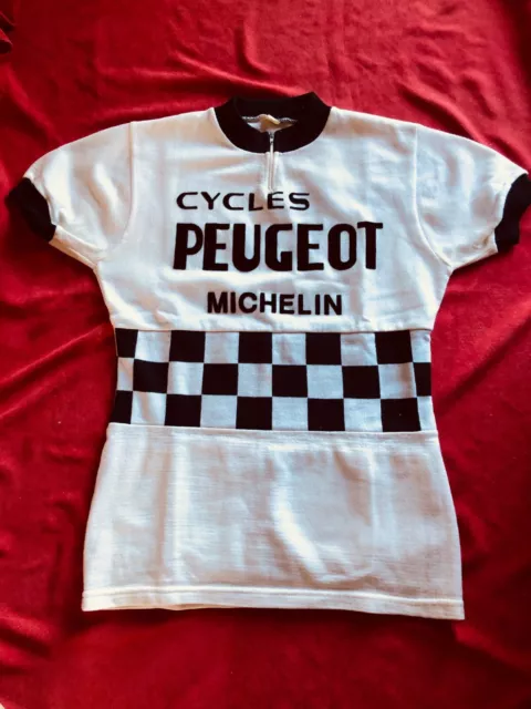 Maillot Cycliste "CYCLES PEUGEOT  MICHELIN"   1975 (taille 3 NOS jamais utilisé)