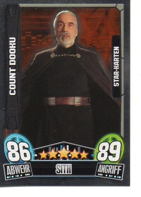 TRADING CARD FORCE Attax Star Wars Serie 3 Count Dooku Star-Karten