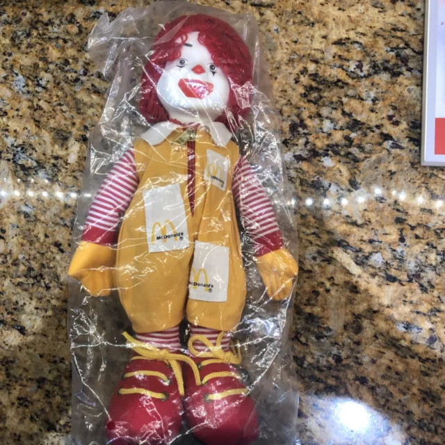 Vintage McDonald’s 1984 Ronald McDonald Plush Clown Rag Doll 15”