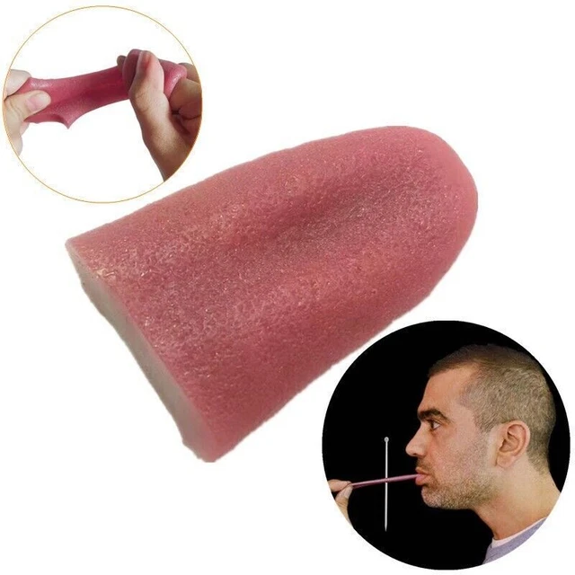 Harmless Realistic Fake Tongue Magic Trick Halloween Magic Trick Joke Prank New
