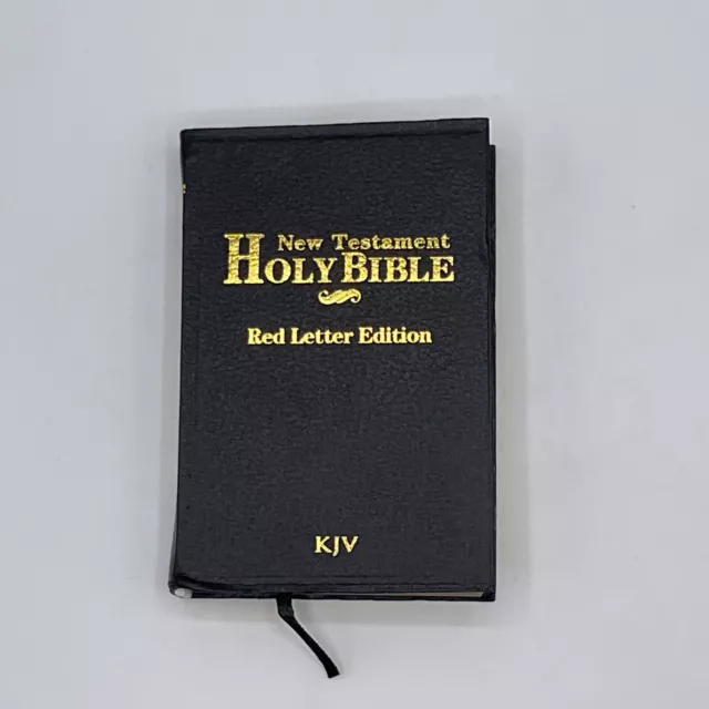 Holy Bible New Testament KJV Pocket Size Mini Red Letter Edition Black Economy