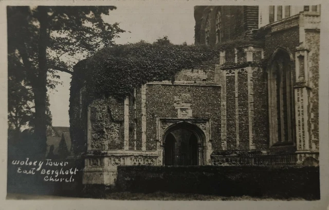 Vintage Postcard Wolsey Tower, East Bergholt Church, Suffolk, England