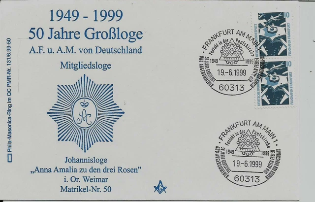 BRIEF 13150F &50 Jahre GL A.F.u.A.M.