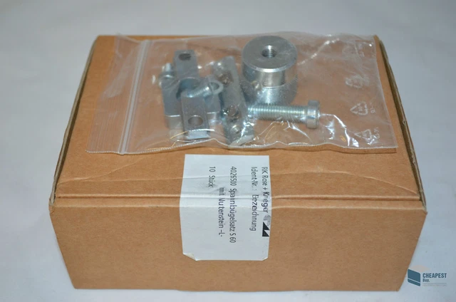 (3,90 €/ Pieces) 10 Pieces RK Rose + Warrior Spannbügelsatz S-60 With Slot Nut