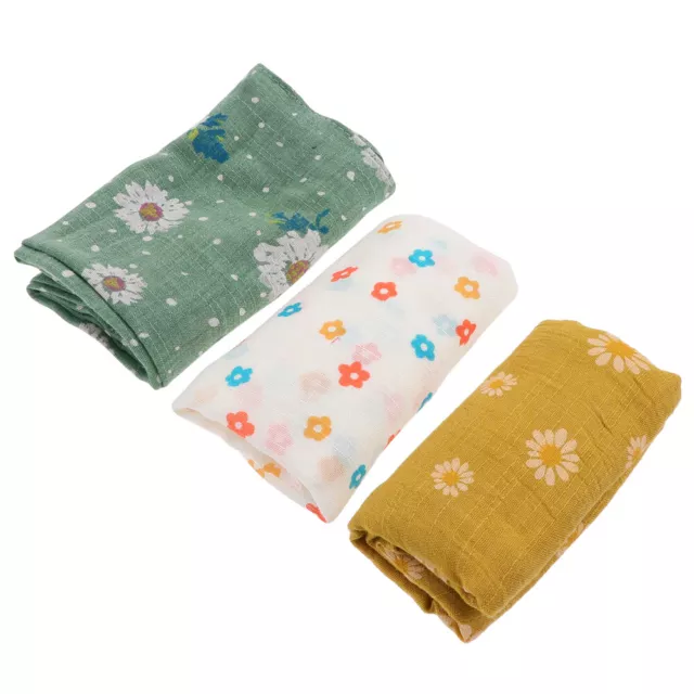 3 Pcs Baby Scarf Flower Pattern Kids Scarves Autumn And Winter