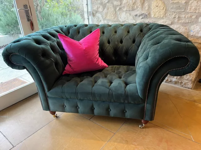 GREEN VELVET ACCENT chair 275.00 PicClick UK