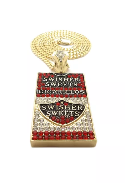 New Red Swisher Sweet Piece With 20" Cuban Chain 2