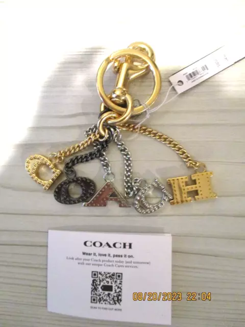 Coach, Accessories, Authentic Coach Signature Charm Loop Key Chain Nwt