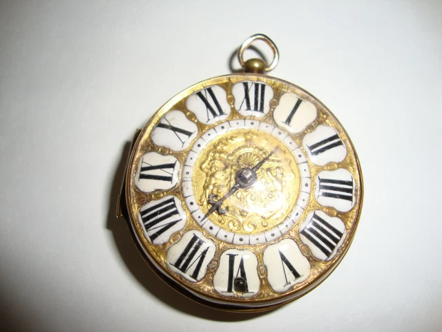 Antique Louis Xiv Montre Superbe COQ DE MONTRE OIGNON LOUIS XIV
