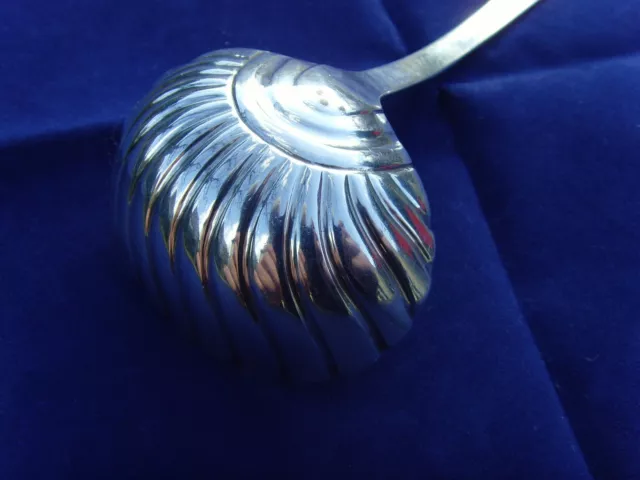 Georgian Sterling Silver Old English Pattern Shell Bowled Sauce Ladle 1829 3