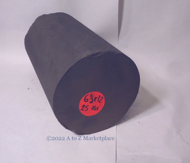 Graphite Anode Electrode High Purity Sifco Plating Round 6-1/2"x 12" 25lbs