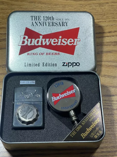 1996 zippo the 120th anniversary budweiser king of beers limited edittion zippo