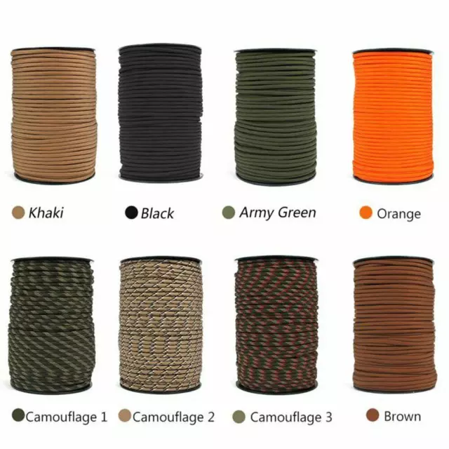 31/100M Paracord 4mm 9 Strand Core 550 Parachute Cord Camping Tent Rope Bracelet 2