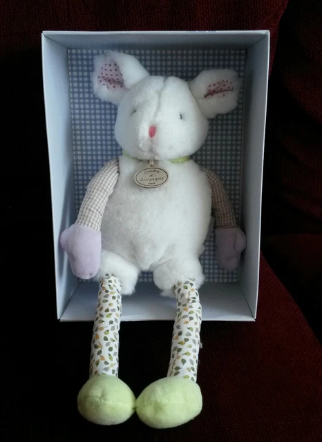 NEUF - Doudou et Compagnie les choupidoux souris longues jambes Pantin blanc