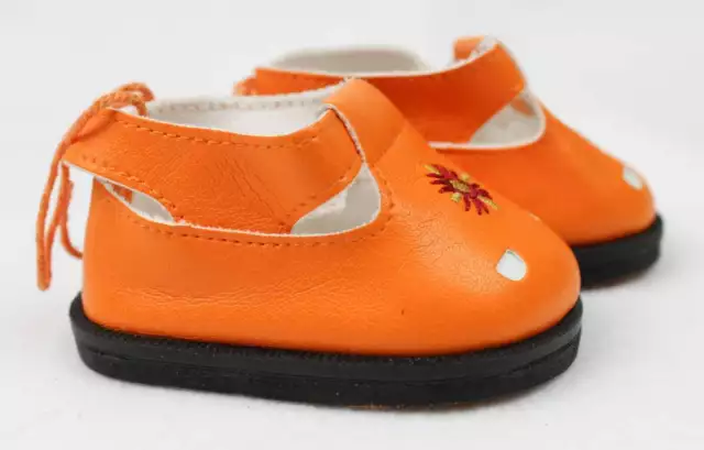 Käthe Kruse Puppenschuhe Lederschuhe orange für 47 cm Puppen , Nr. 16275