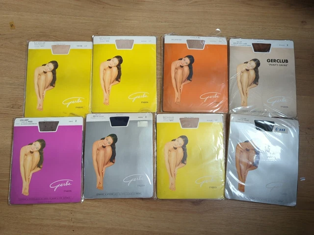8 X Vintage Gerbe Stockings/Tights Bundle Size Small