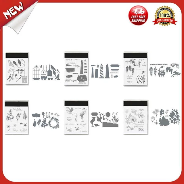 es Animal Plant Leaves Transparent Cutting Dies Seal Stencils for DIY Scrapbooki