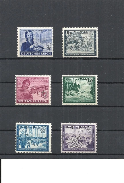 Deutsches Reich, 1944 Michelnummern: 888 - 893 **, postfrisch, Katalogwert € 4