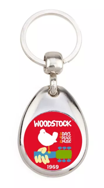Woodstock 3 Days of Peace & Music 1969 Porte clé en métal