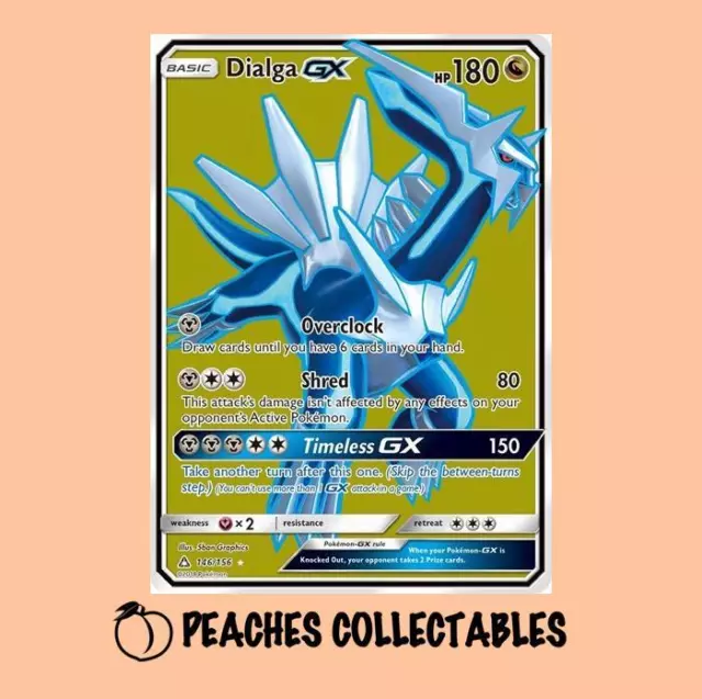 Pokemon - Dialga GX - 146/156 - SM Ultra PriSM Full Art NM