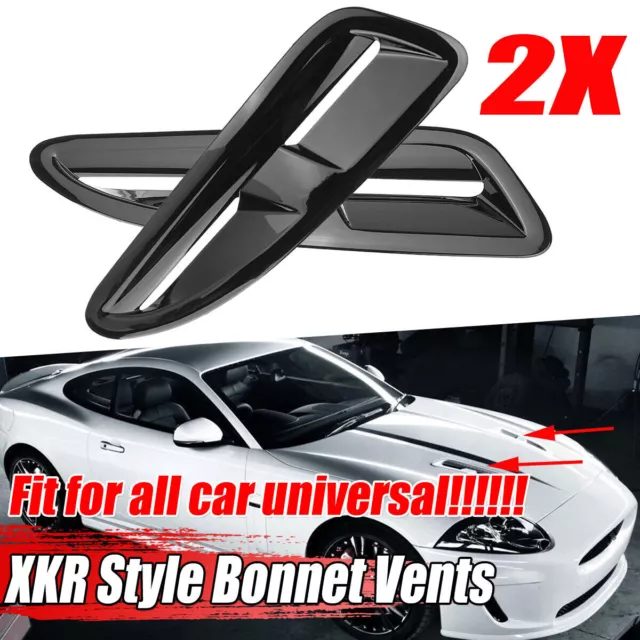 ABS Plastique Noir Brillant Aérations Pour Jaguar Xkr Style Rs Vxr Ford Bmw H8