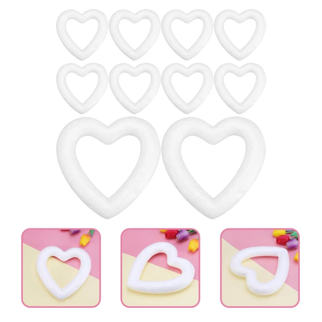 10 Pcs Weiß Schaum Liebesblase Schaumstoffringe Zum Basteln Kranz