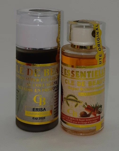 LOTION SUPER ECLAIRCISSANTE & huiles clé de beauté essentielles aux