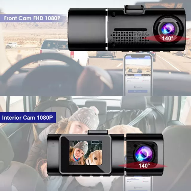 Dual Dash Cam, 1080P Front  Und 720P Cabin 30fps Autokamera, Beide Sony Sensor,