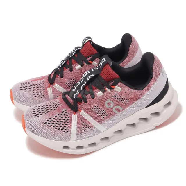 On Running Cloudsurfer Red White Women Road Running Jogging Shoes 3WD10442313