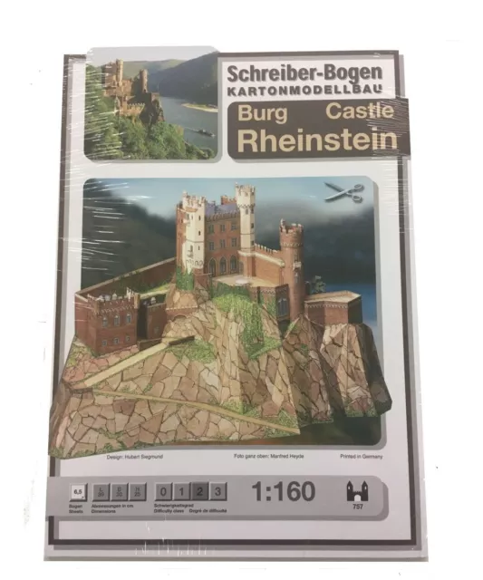 Writer-Sheet Kartonmodellbau Burg Rheinstein N Paper Model Kit 1:160