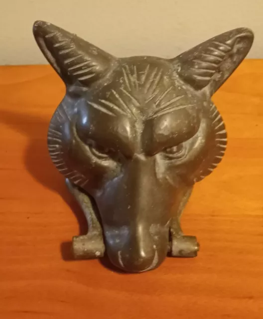 Vintage Brass Fox Door Knocker