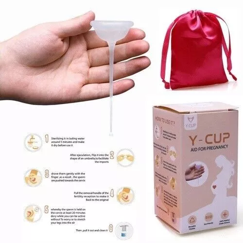 1x Silicone Cup Fertility Conception Cervix Aid Pregnancy Helps Conceive Sper