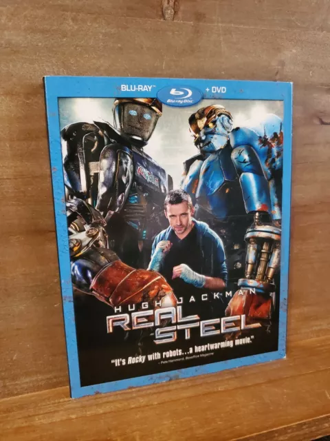 Real Steel (Blu-ray + DVD, 2011) Hugh Jackman - VG