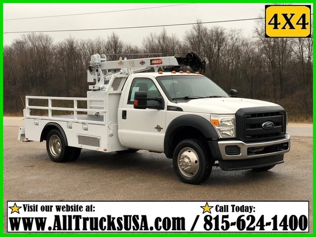 2015 Ford F550 4X4 6.7 DIESEL 7,500 lb IMT 3820 CRANE PROPANE SERVICE TRUCK