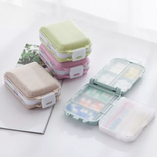 Caja de píldoras diaria organizadora portátil estuche dispensador de almacenamiento de viaje