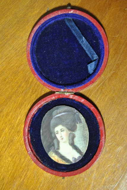 Broche Ancienne Du 19ème Siècle Avec Portrait Miniature Peint - Pièce à Restaurer, Projet Pour Collectionneur