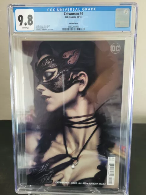 Catwoman #4 Cgc 9.8 Graded Dc Comics 2018 Incredible Artgerm Variant Cover