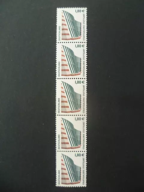 Bund Rollenmarken, SWK MiNr.  2313 ** postfrisch MNH, 5er-Streifen mit Nummer