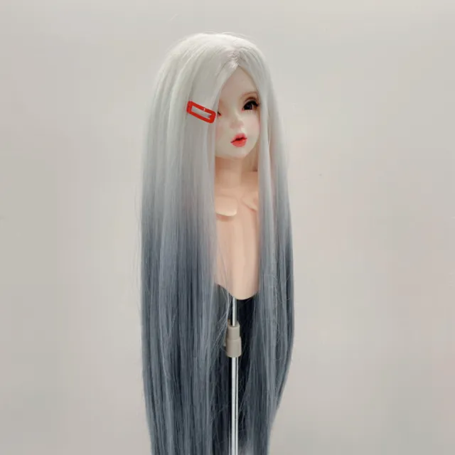 Gradient Fashion BJD Dolls Long Straight Wigs Hair for 1/3 1/4 1/6 BJD Doll DIY