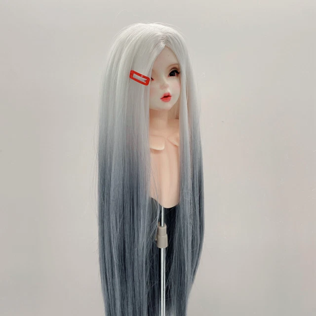 Gradient Fashion BJD Dolls Long Straight Wigs Hair for 1/3 1/4 1/6 BJD Doll DIY