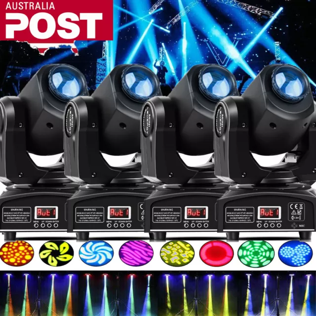 8Pattern Gobo Beam LED Moving Head Light 150W Stage Lighting Party Spot Lights