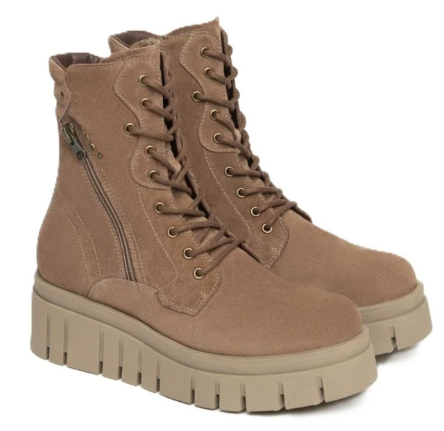 Bottines NeroGiardini Cuir Souple Couleur Mouette - Taille 35 - Occasion Ressemelées