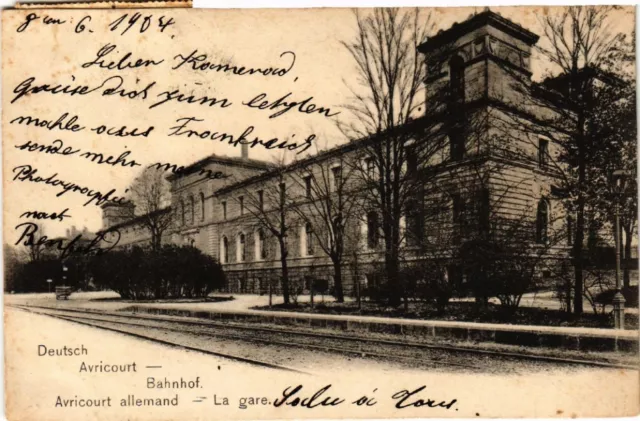 CPA AK AVRICOURT-ALLEMAND - DEUTSCH-AVRICOURT - Bahnhof - La Gare (388033)