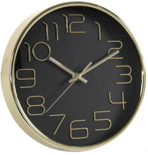 Horloge Murale Vintage 30cm Silencieuse - Cadran Arabes Alimentée Par Pile AA