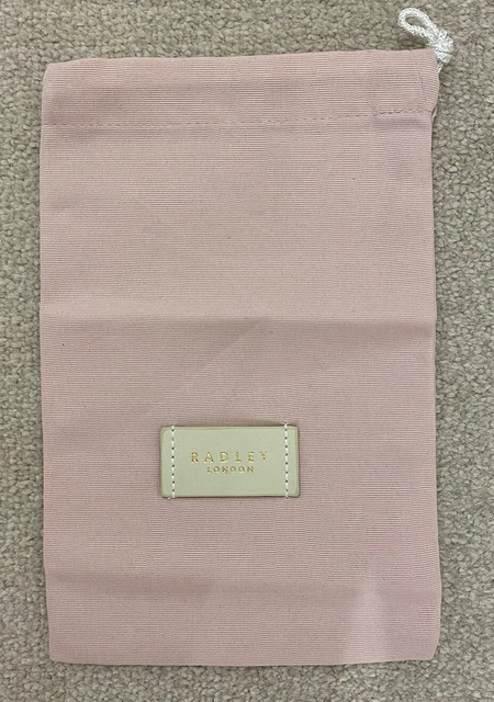 RADLEY London 1 Borsa per polvere con cordino misto cotone rosa L25 x L14,5 cm Nuovo