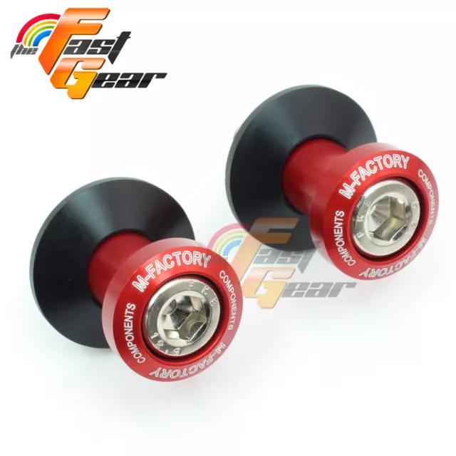 CNC Billet Red Motorcycle Swingarm Spools Fit Yamaha FZ1,FZ1S Fazer 2006-2016