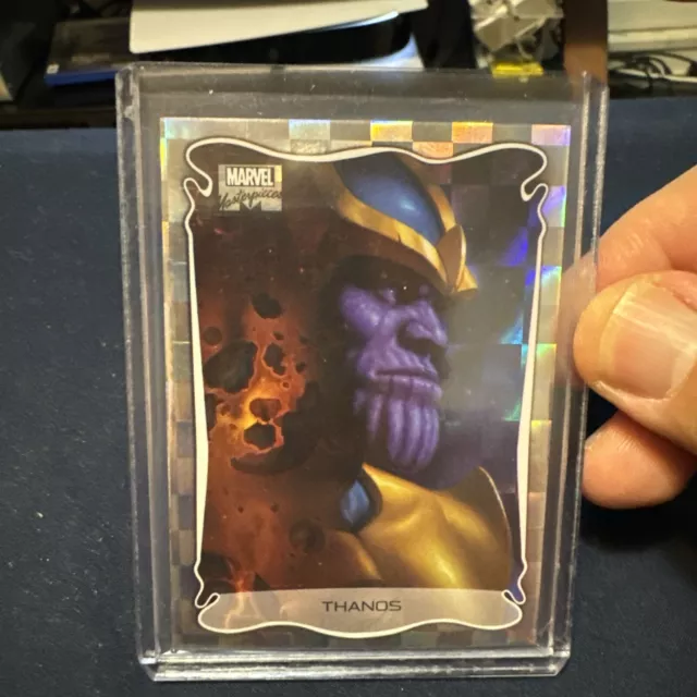 2022 Marvel Masterpieces SP Checkerboard Holofoil THANOS #8